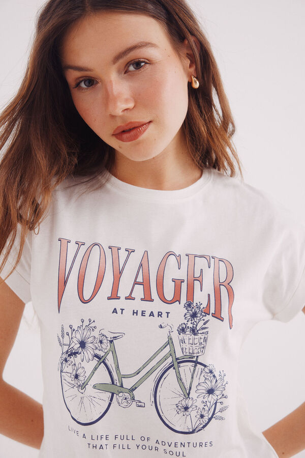 Springfield T-shirt gráfica flores estampado