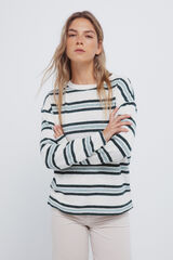 Springfield Camisola chenille risca dupla verde