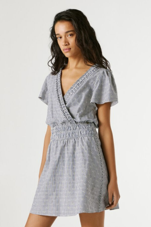 Pepe Jeans Vestido curto de manga comprida azul