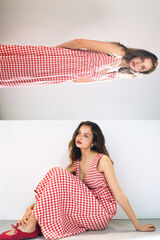 High Spirits Vestido Clover vermelho