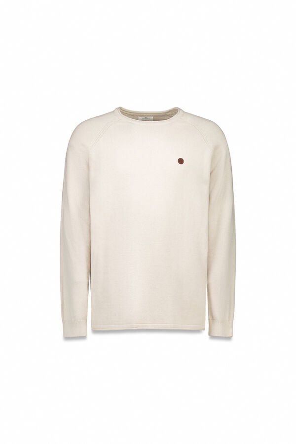 Springfield Camisola liso de gola alta bege