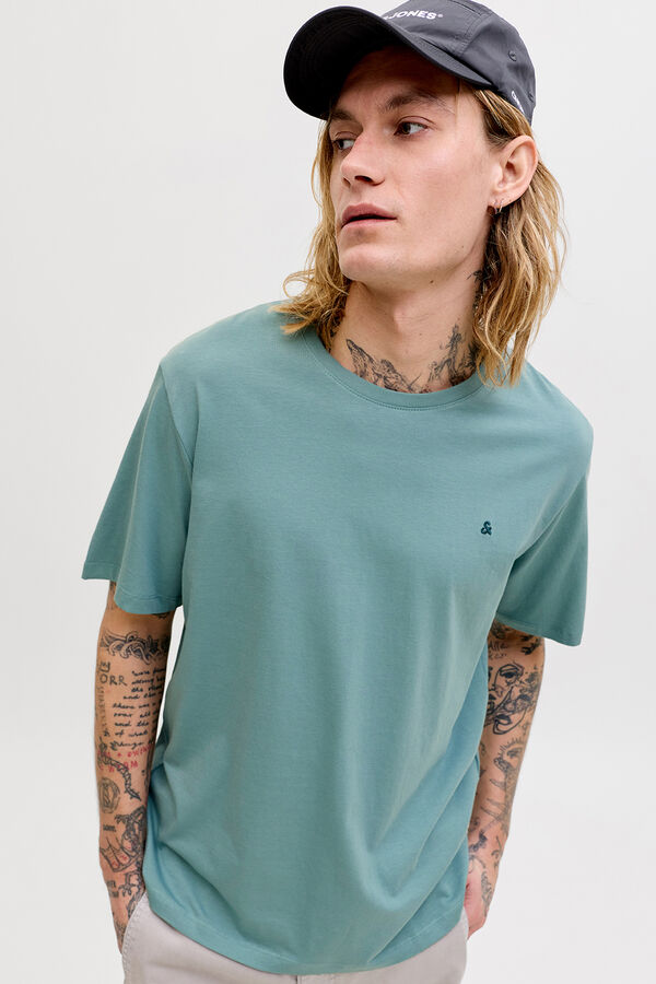 Jack & Jones T-shirt regular bordada azul