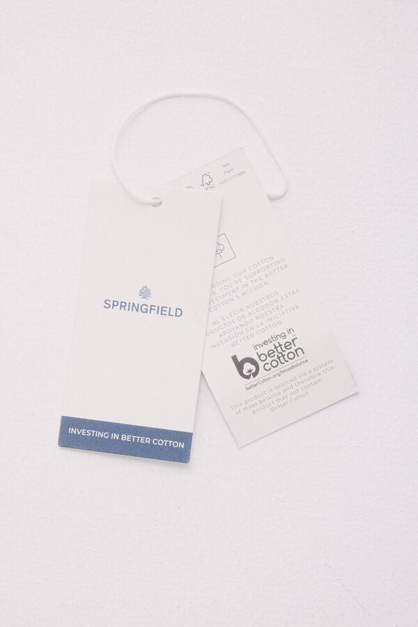 Springfield Camiseta básica com gola redonda rosa