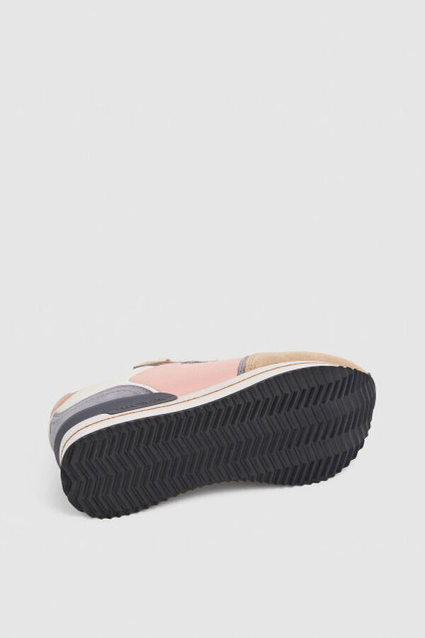 Pepe Jeans Tênis de camurça e glitter vison