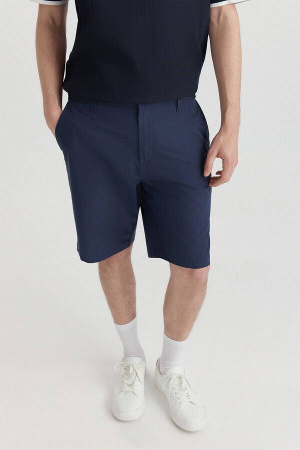 Springfield Bermuda t&eacute;cnica wide & relaxed fit azul
