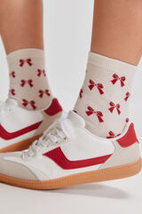 Springfield Meias compridas com la&ccedil;os bege