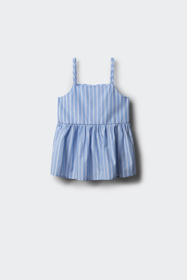 Springfield Kids Top riscas de alças para menina  azul