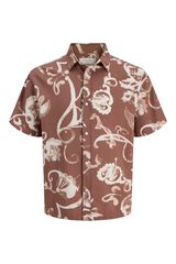 Jack & Jones Camisa relaxed fit estampada cru