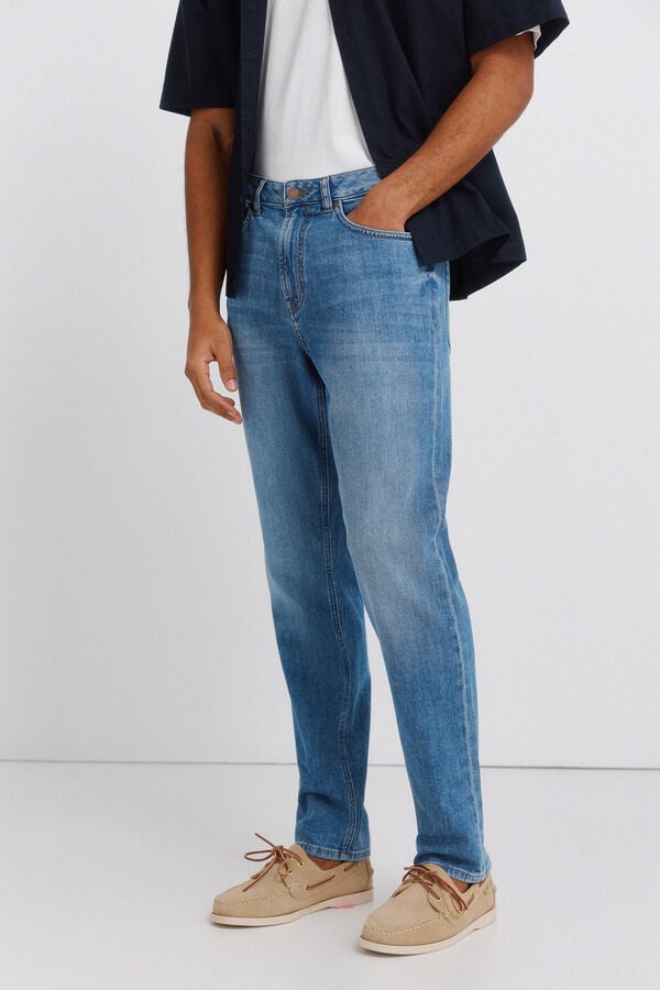 Springfield Jeans ultraligero lavado medio slim fit azul