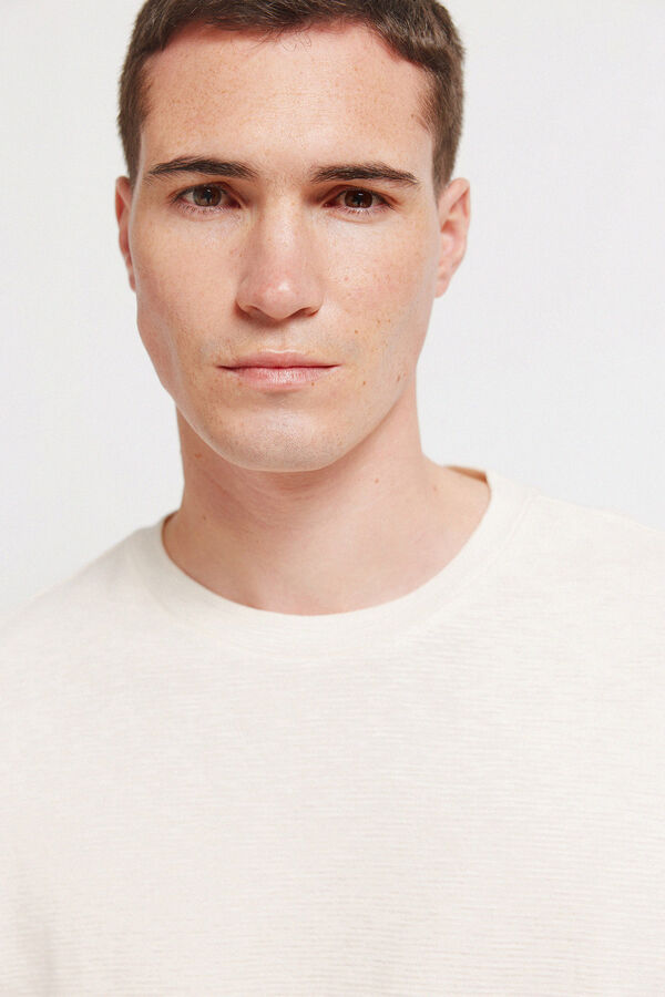 Springfield T-shirt com textura branco