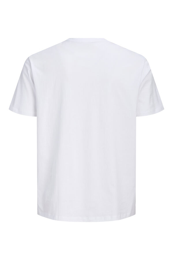 Jack & Jones PLUS T-shirt de algod&atilde;o estampada branco