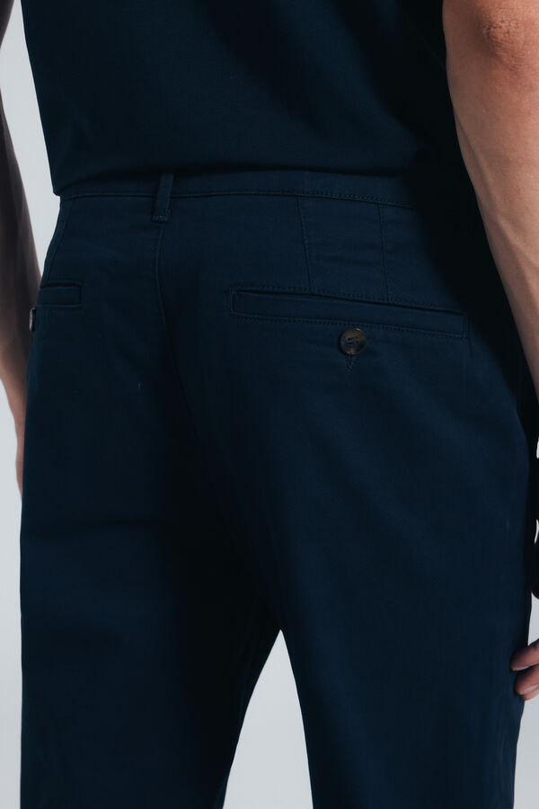 Springfield Pantalón chino slim fit azul