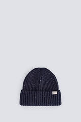 Springfield Neps knit jersey-knit beanie blue