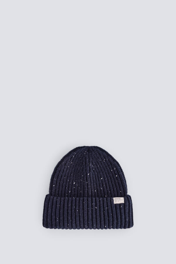 Springfield Neps knit jersey-knit beanie blue