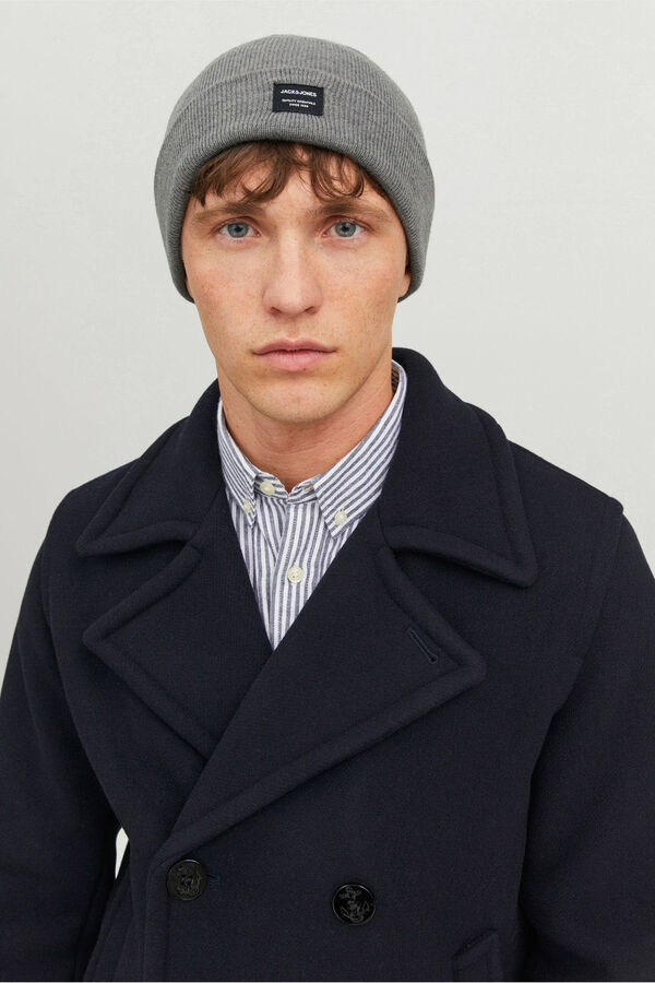 Jack & Jones boné de malha cinzento
