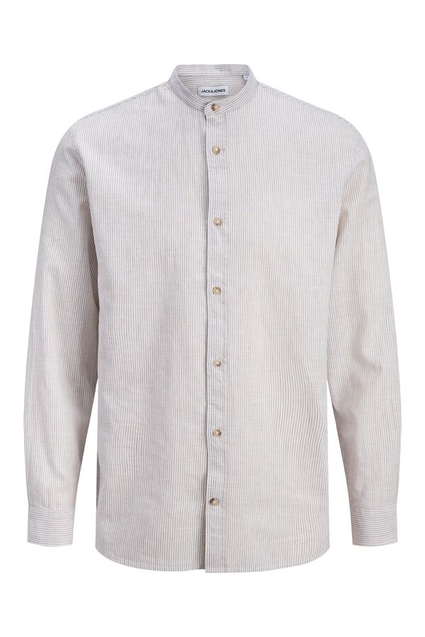 Jack & Jones Camisa regular fit gola mao cinzento