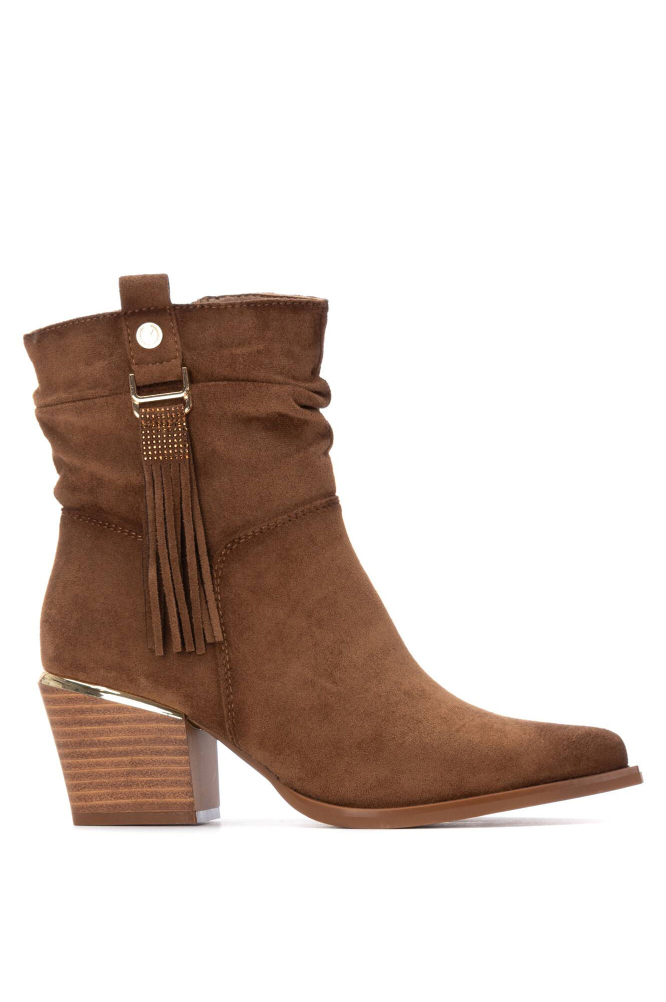 XTI Bota de camur&ccedil;a com franjas