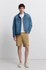 Springfield Bermudas 5 bolsos lavada slim fit castanho