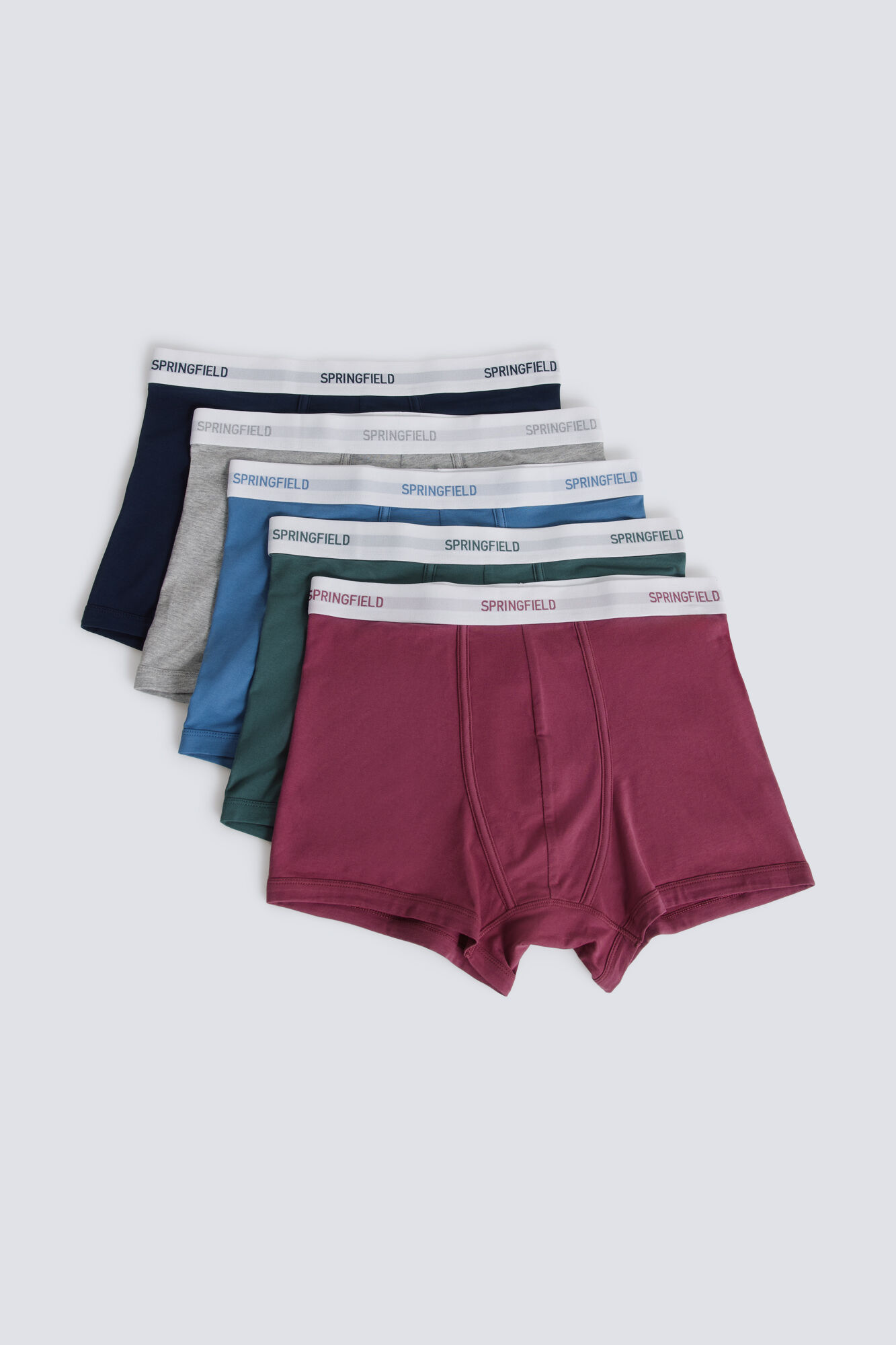 Springfield Pack 5 boxers algod&oacute;n b&aacute;sicos