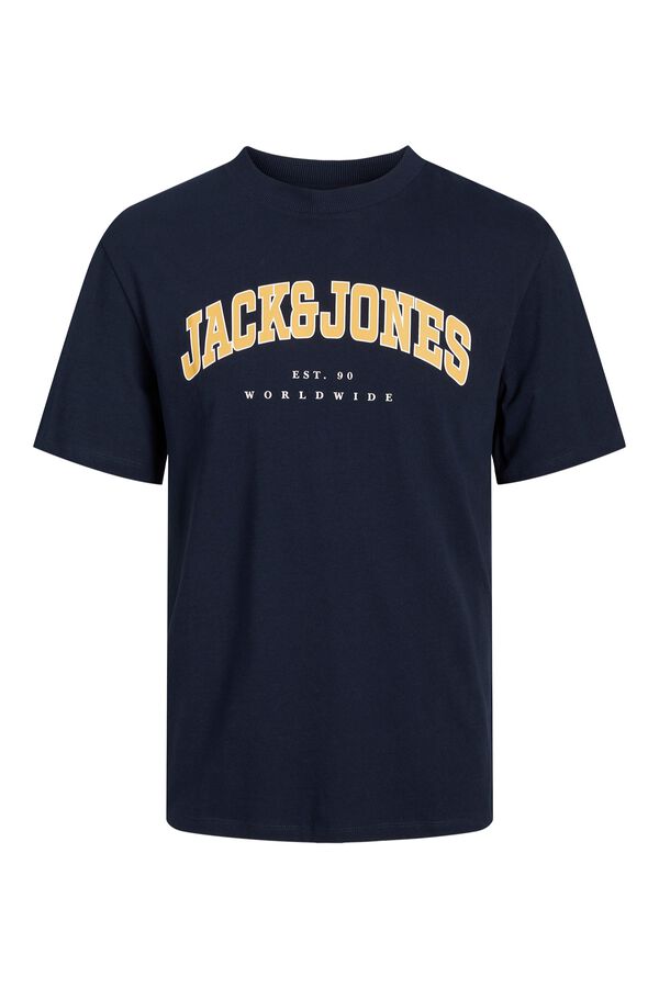 Jack & Jones PLUS T-shirt relaxed manga curta azul