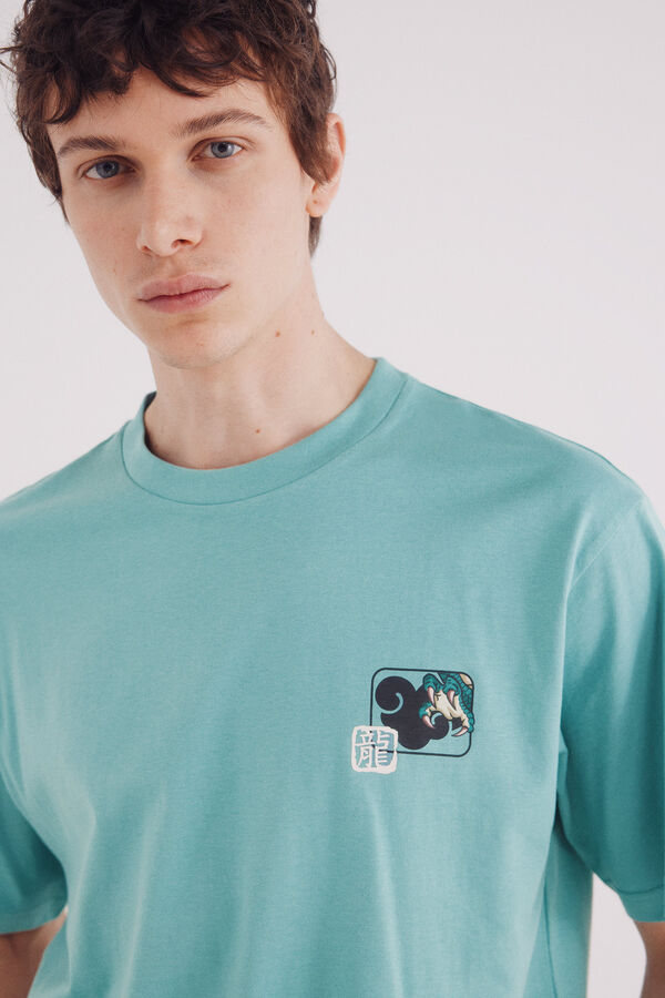 Springfield Camiseta Dragão verde
