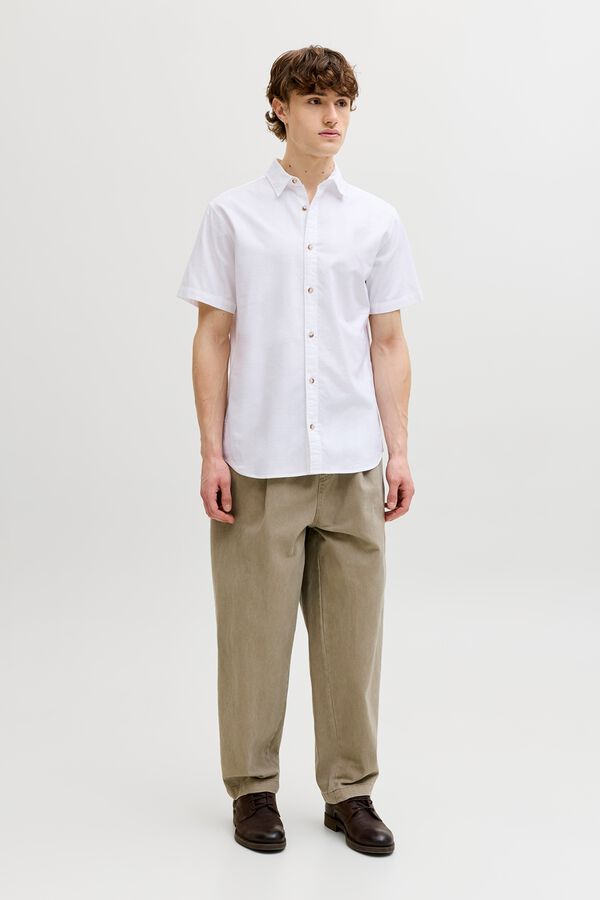 Jack & Jones Camisa oxford regular fit branco