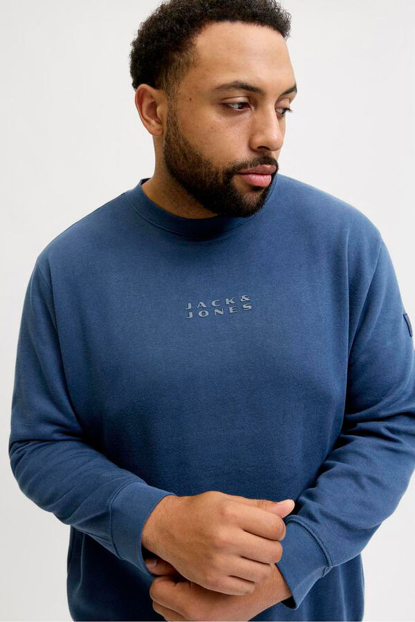 Jack & Jones PLUS Sweatshirt com capuz e logo azul