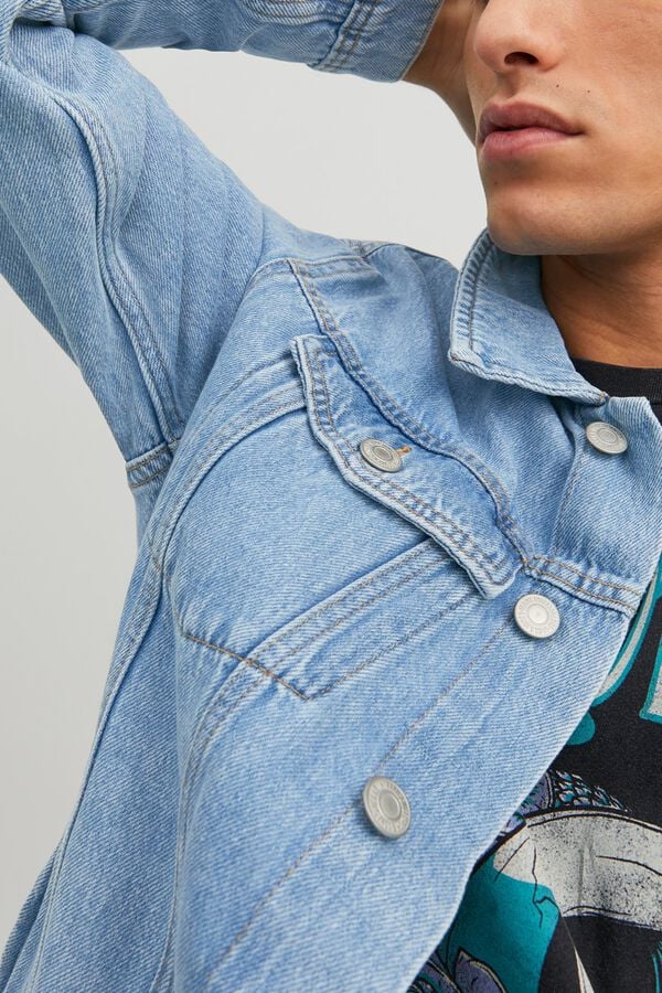 Jack & Jones Blus&atilde;o de ganga regular azul