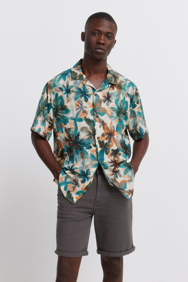 Springfield Bermudas 5 bolsos lavada slim fit cinzento