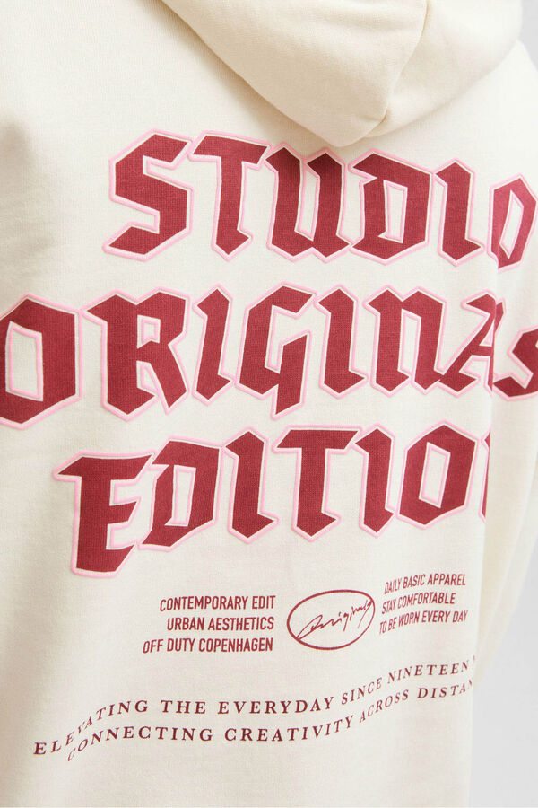 Jack & Jones Sweatshirt capuz do estúdio branco