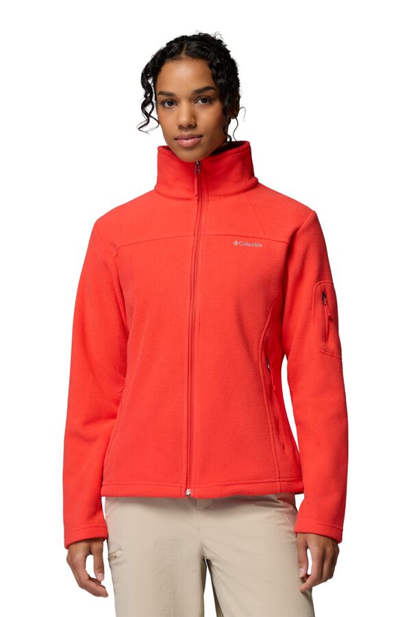 Columbia Forro polar com bolsos de fecho-&eacute;clair rosa