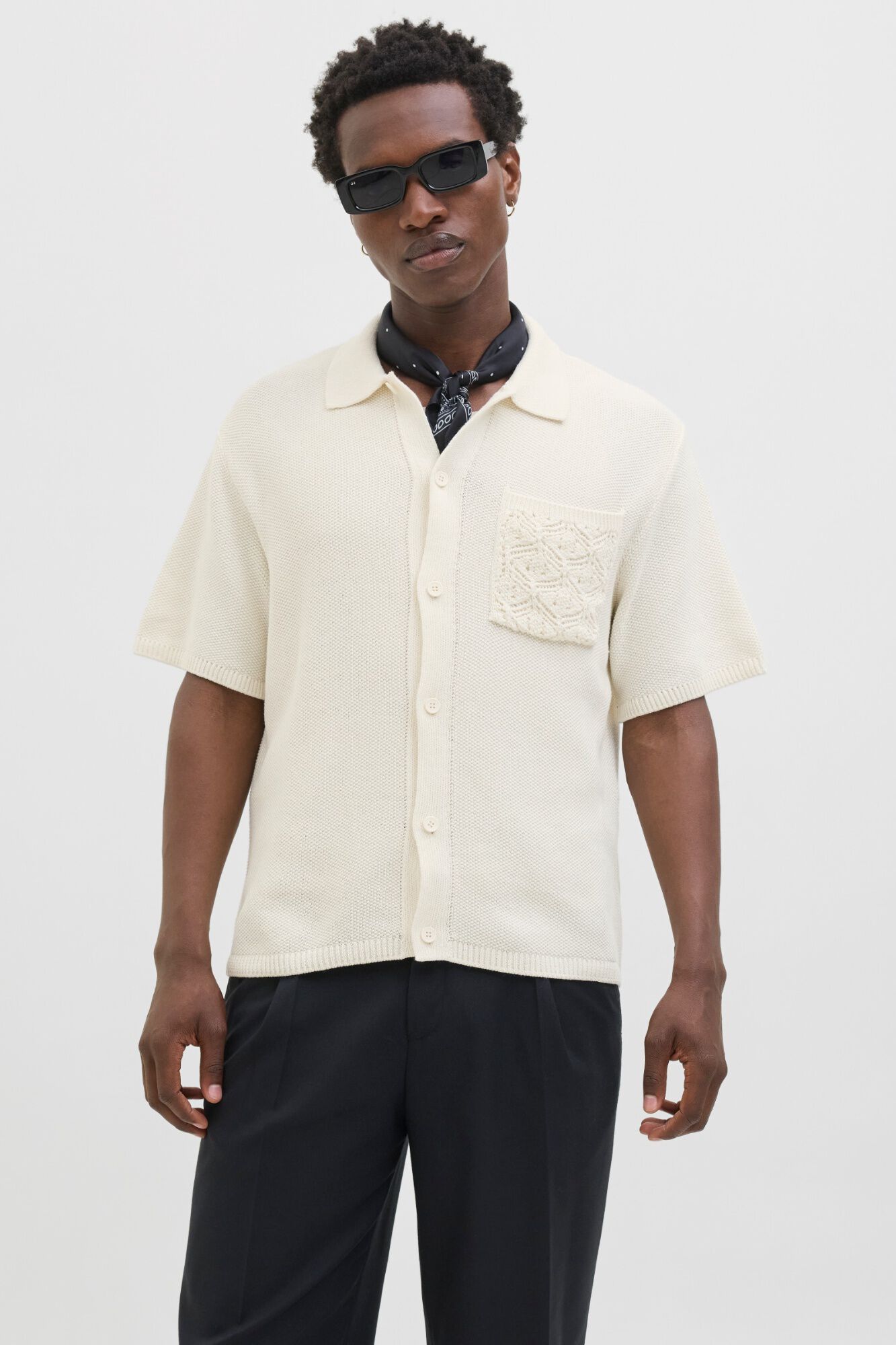 Jack & Jones Polo de crochet com caimento relaxado