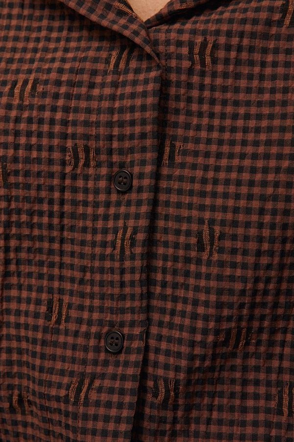 Systemaction Camisa aos quadrados cru