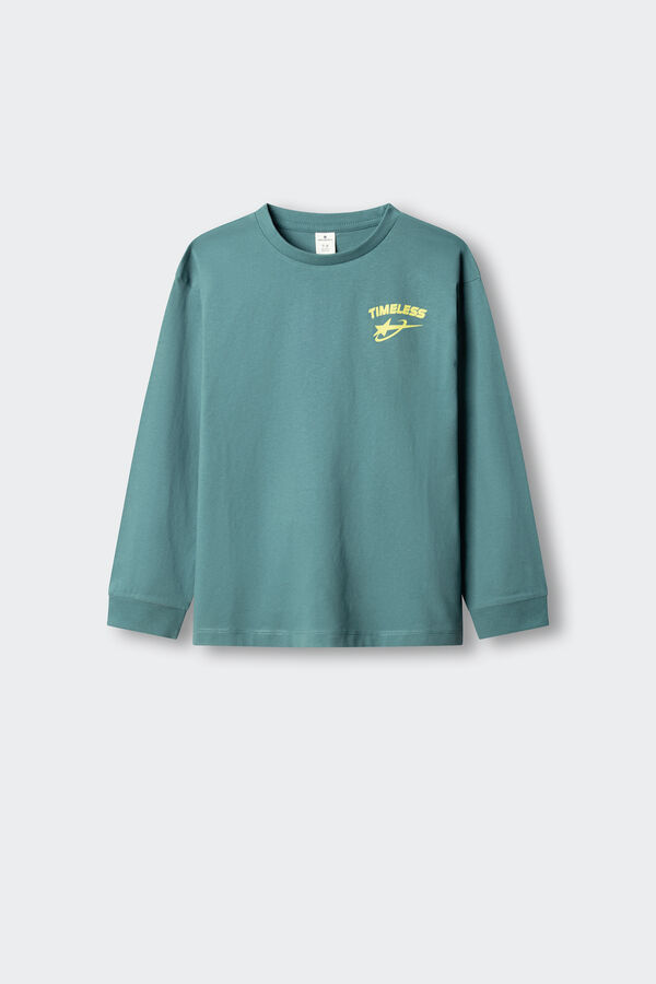 Springfield Kids T-shirt manga comprida "Timeless" menino azul