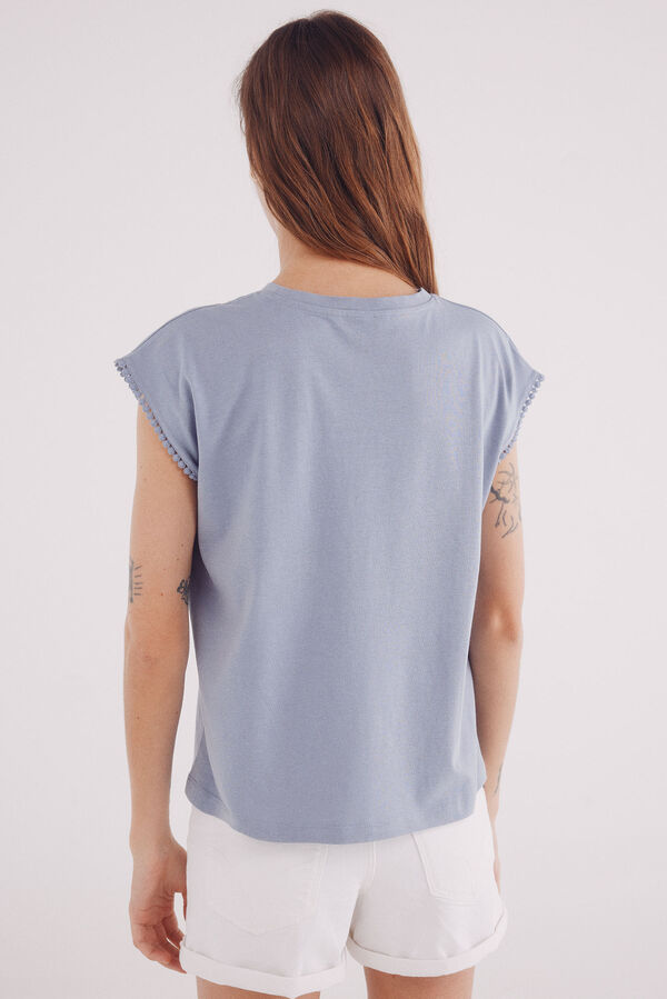 Springfield T-shirt gráfico étnico azul