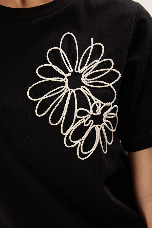 Trendyol T-shirt de manga curta estampada preto