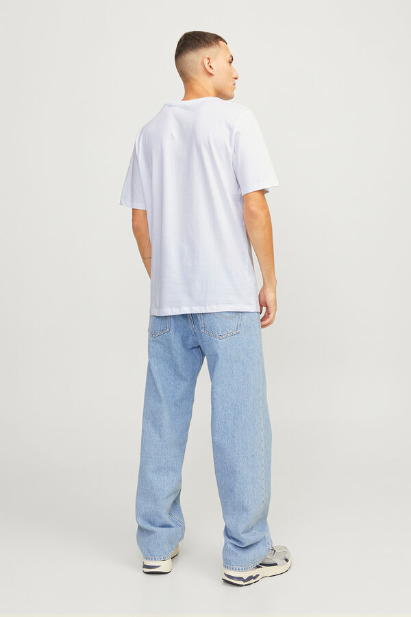 Jack & Jones Camiseta manga corta logo blanco