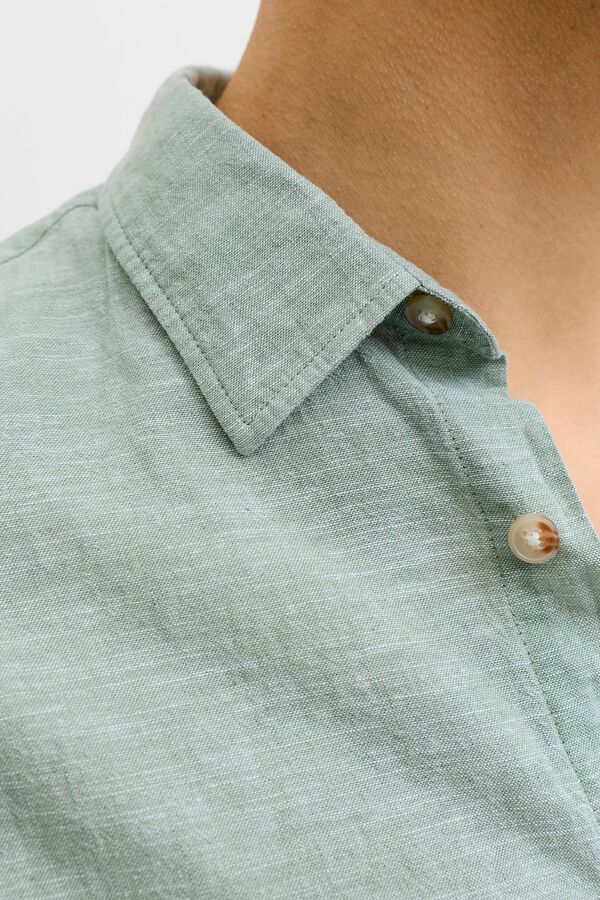Jack & Jones Camisa regular fit em linho verde