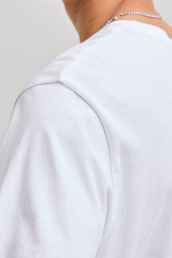 Jack & Jones PLUS T-shirt de manga curta estampada branco