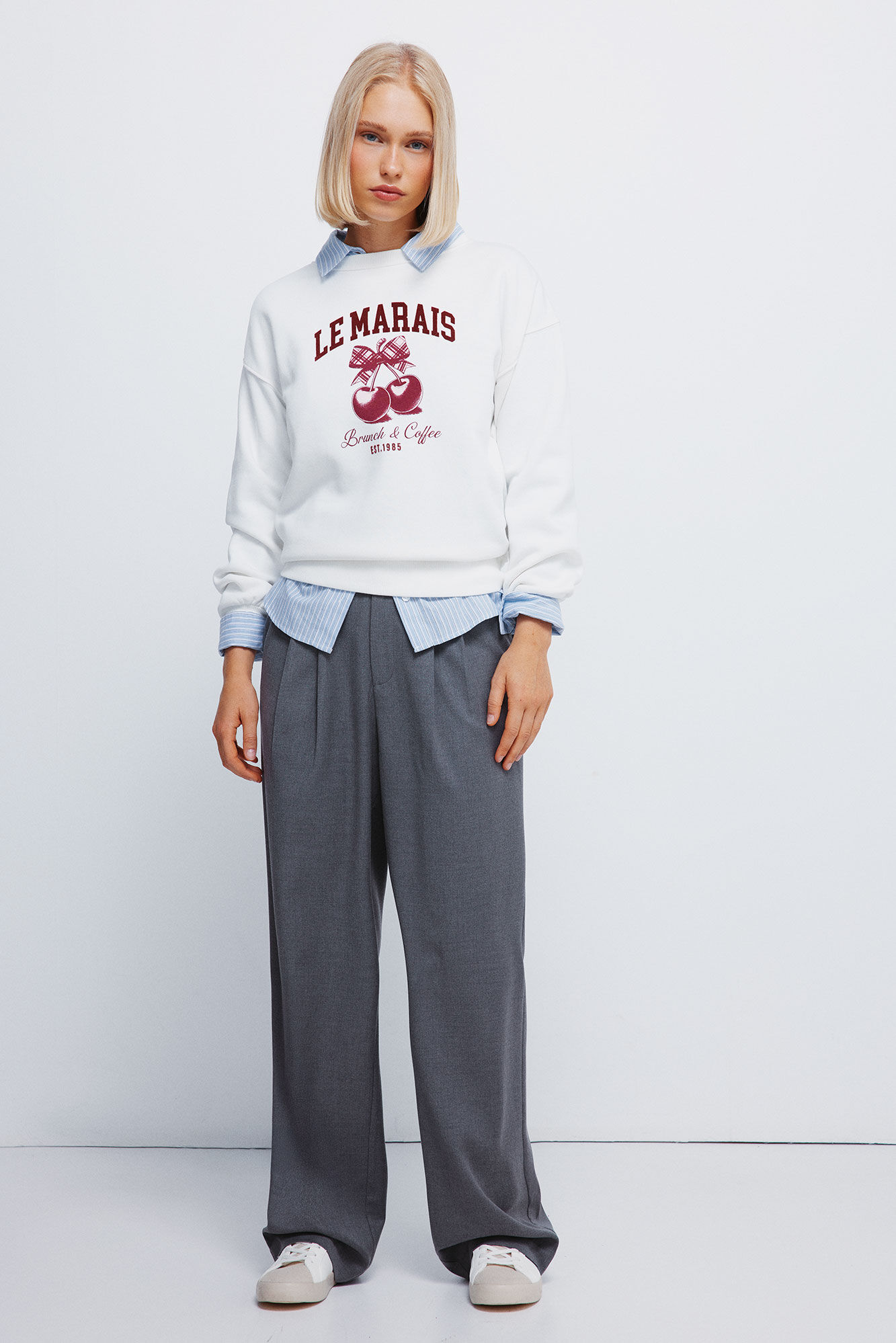 Springfield Pantalones pinzas goma cintura