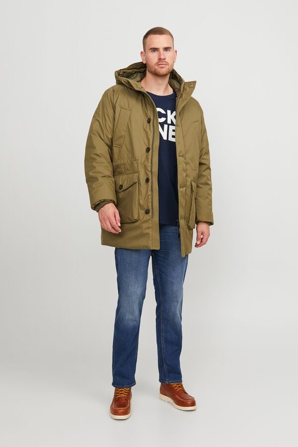 Jack & Jones PLUS T-shirt estampada de manga curta azul