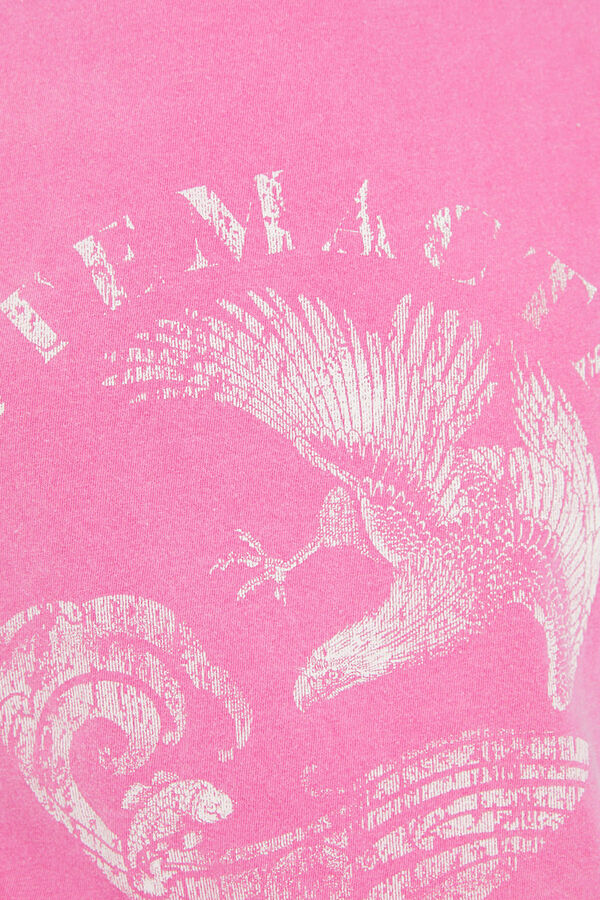 System Action Camiseta manga curta fúcsia rosa