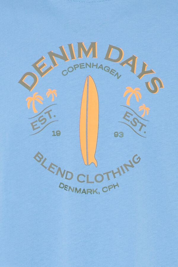 Blend PLUS T-shirt de manga curta tamanho grande azul