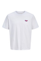 Jack & Jones T-shirt manga curta em algod&atilde;o branco