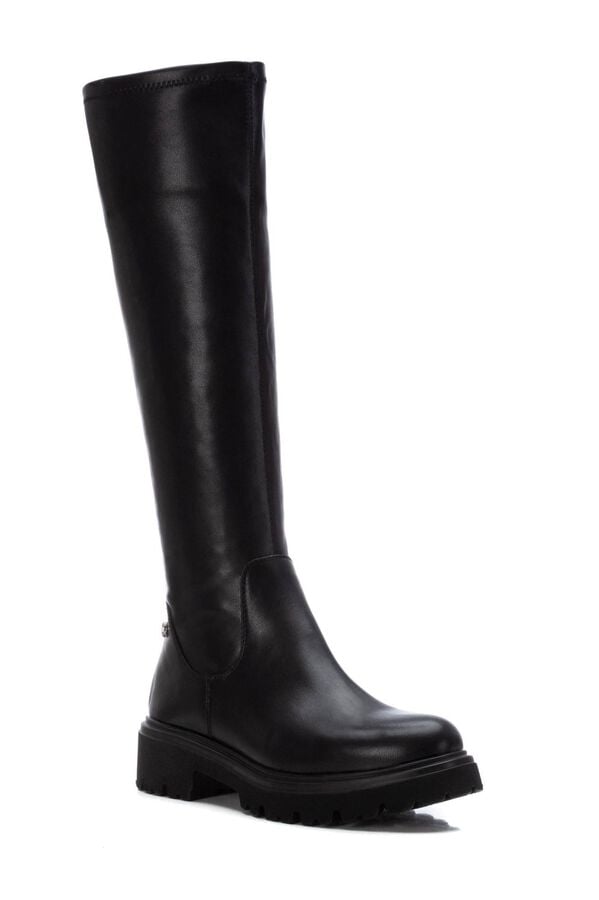 Springfield Bota motorista elastica caña alta negro