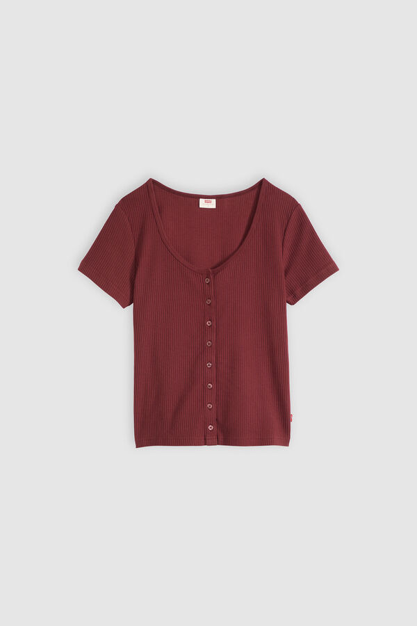 Levi's T-shirt de manga curta com bot&otilde;es estampado