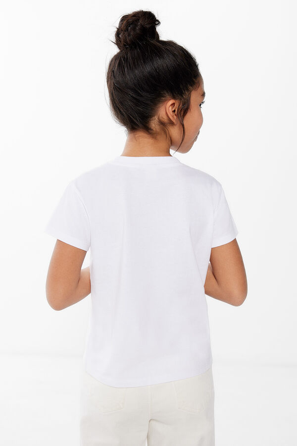 Springfield T-shirt bordada menina branco