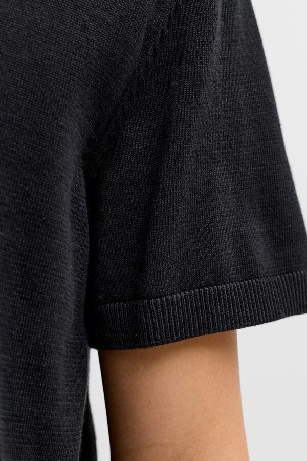 Jack & Jones Polo de malha regular fit em algod&atilde;o preto