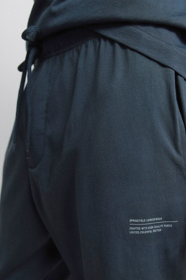 Springfield Pijama comprido b&aacute;sico azul