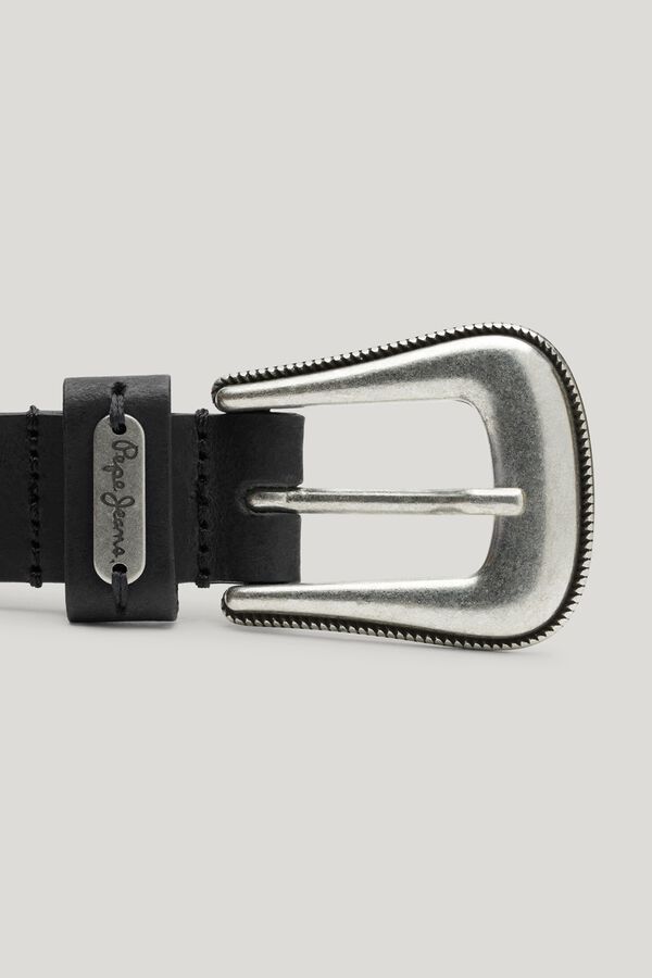 Pepe Jeans Cinto em croute preto